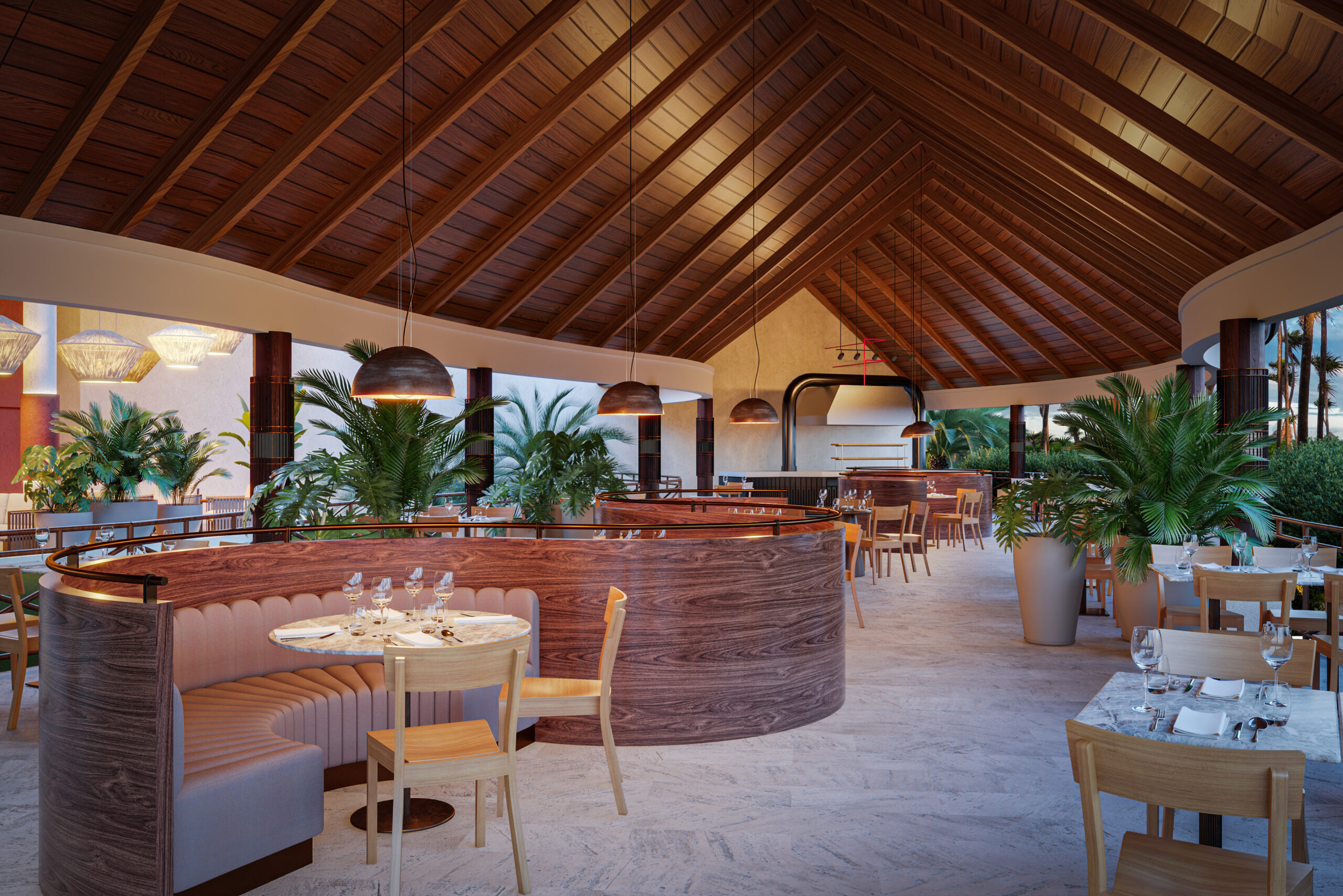 Restaurante del proyecto Wyndham Alltra Uvero Alto